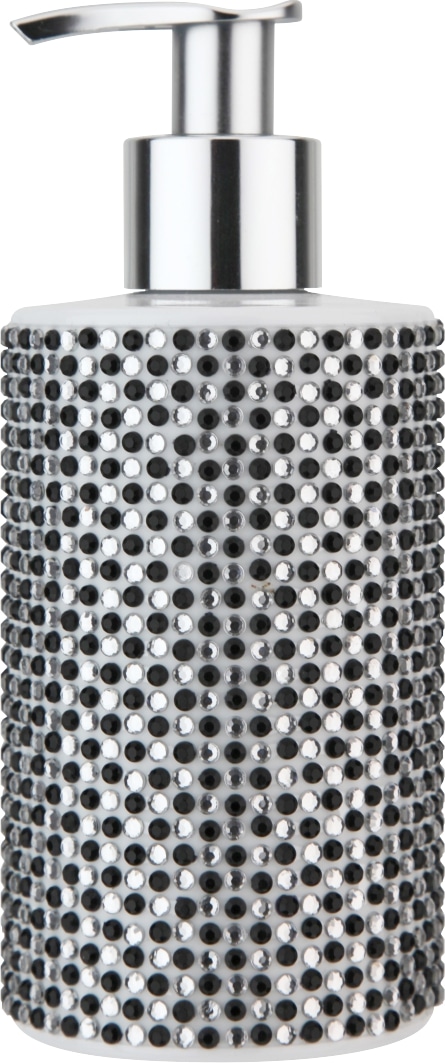 Viviane Gray Gemstone - Black & White Diamonds Cream Soap Dispenser