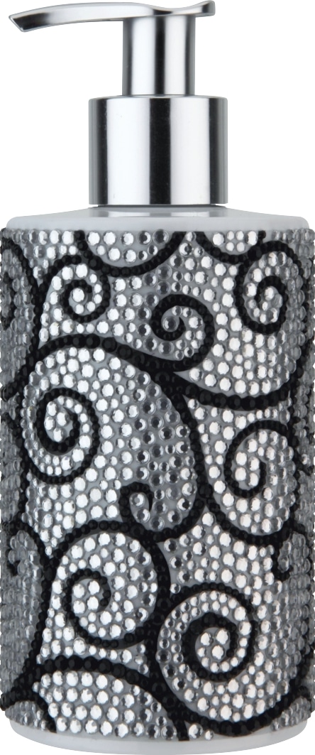 Viviane Gray Gemstone - Glamour In White Cream Soap Dispenser