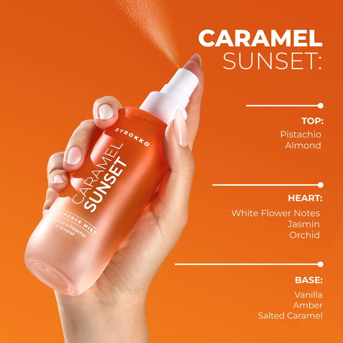 Byrokko Caramel Sunset Fragrance Mist Byrokko Caramel Sunset Fragrance Mist - Image 3