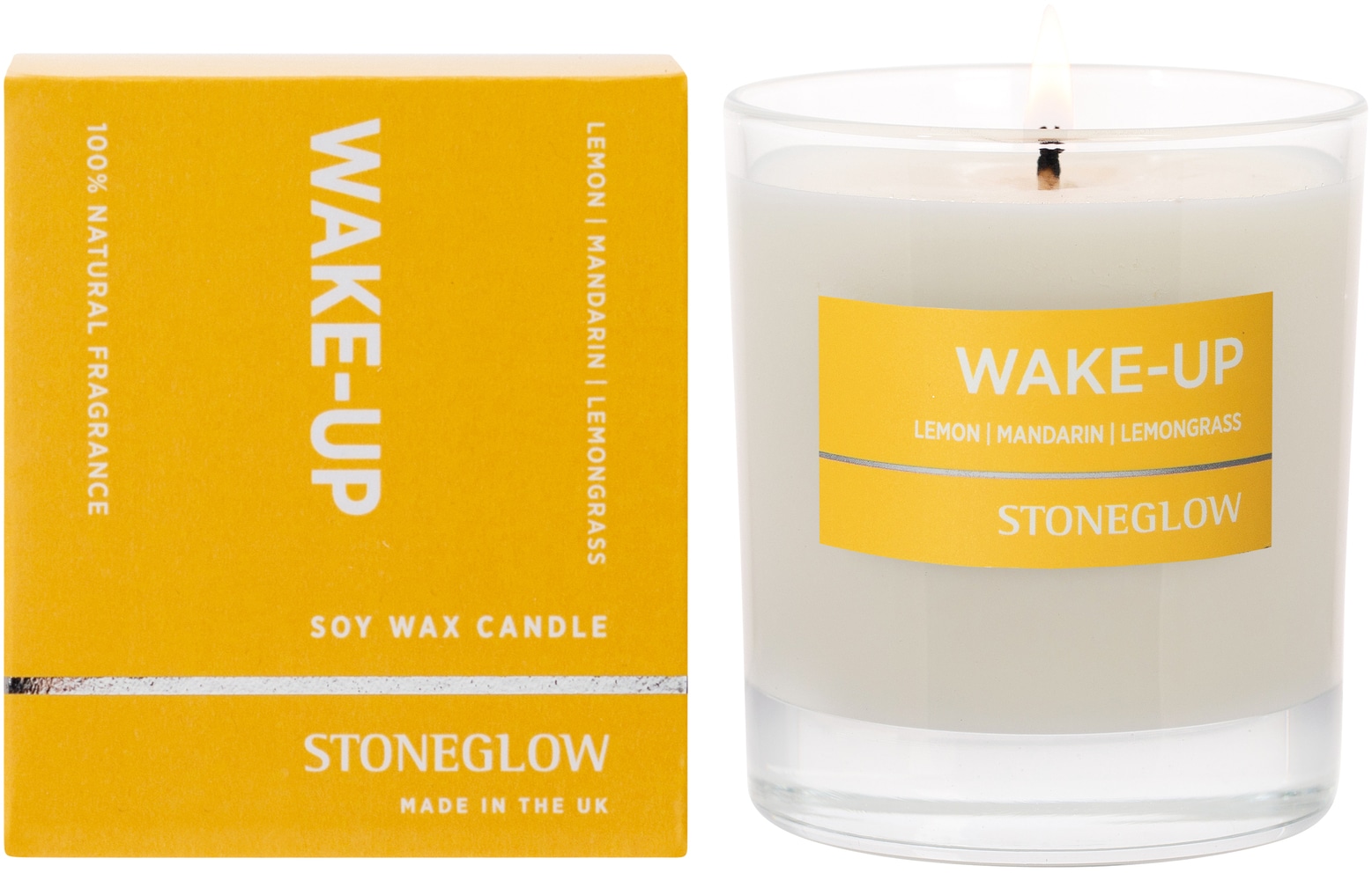 Stoneglow Wellbeing - Wake Up - Scented Candle - Boxed Tumbler