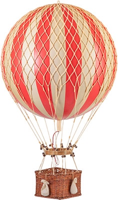 Authentic Models Jules Verne Balloon, True Red Authentic Models Jules Verne Balloon, True Red