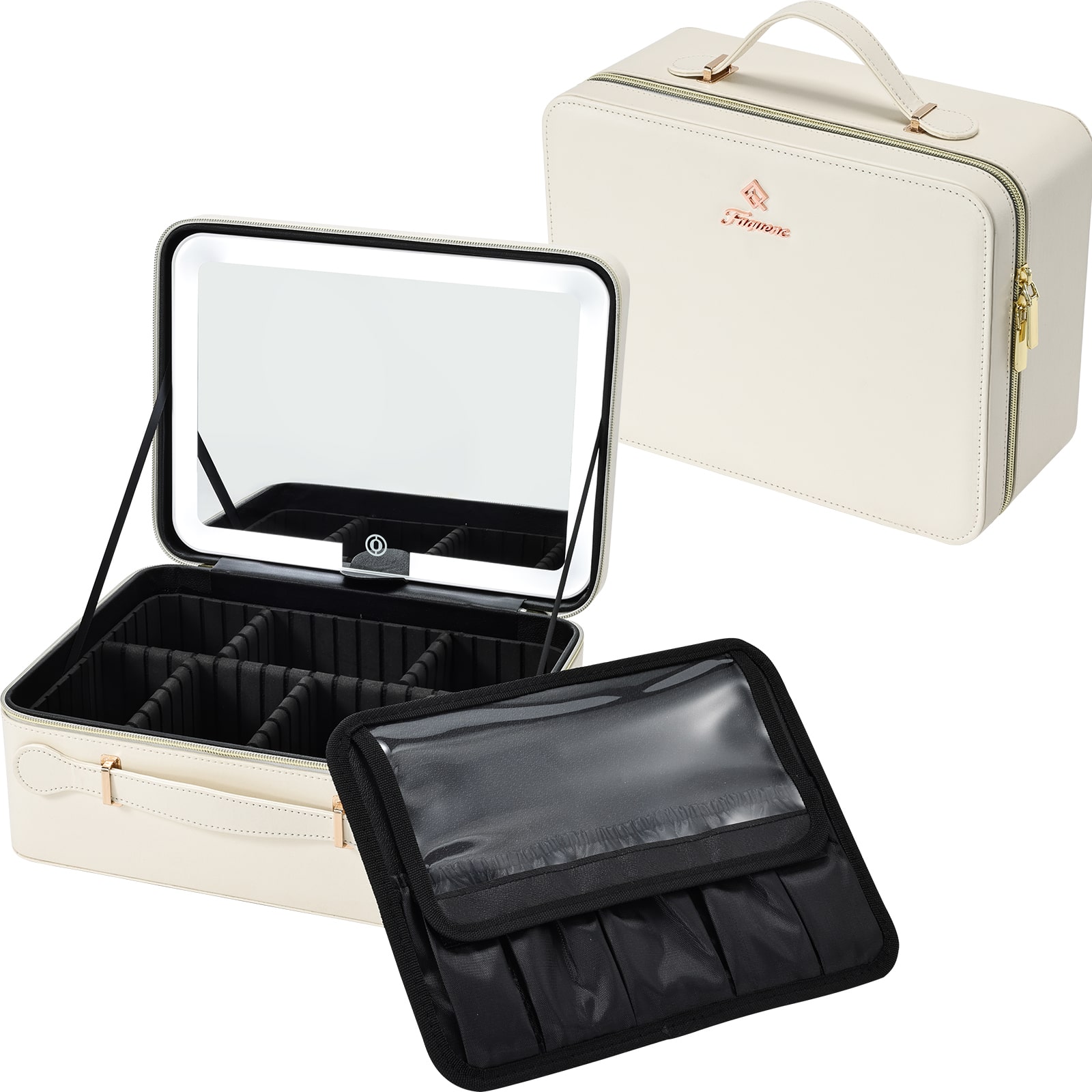 Big Rock Trading – Big Make Up Case White With Led Mirror (M) Big Rock Trading - Big Make Up Case White With Led Mirror (M)