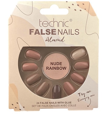 Technic False Nails Nude Rainbow
