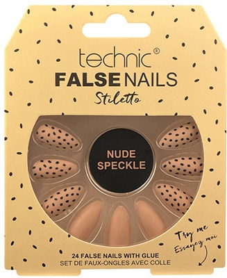 Technic False Nails Nude Speckle