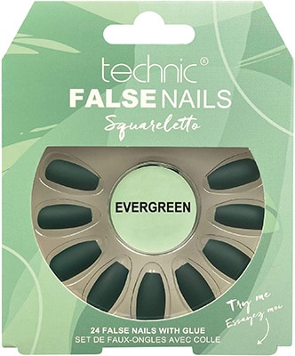Technic Technic Squareletto Evergreen False Nails Technic Technic Squareletto Evergreen False Nails