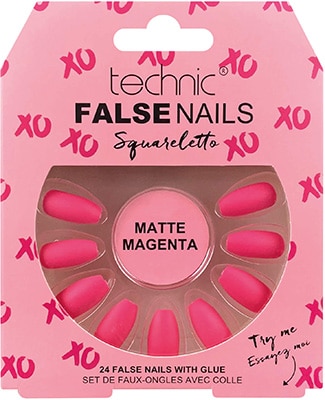 Technic False Nails – Squareletto Matte Magenta Technic False Nails - Squareletto Matte Magenta