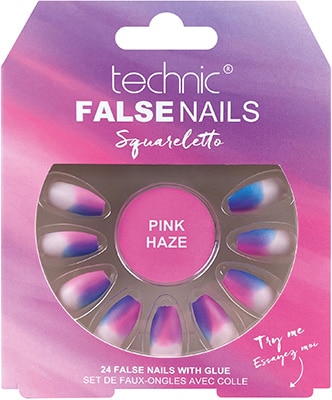 Technic False Nails – Squareletto Pink Haze Technic False Nails - Squareletto Pink Haze