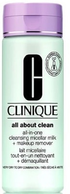 Clinique All About Clean* All-in-One Cleansing Micellar Milk + Makeup Remover Very Dry to Dry Combination Skin Clinique All About Clean* All-in-One Cleansing Micellar Milk + Makeup Remover Very Dry to Dry Combination Skin