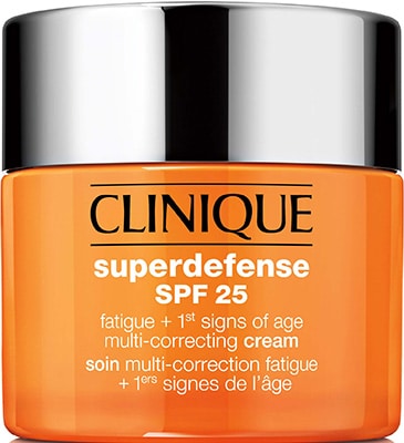 Clinique Superdefense* Broad Spectrum SPF 25 Fatigue + 1st Signs Of Age Multi-Correcting Cream Dry to Combination