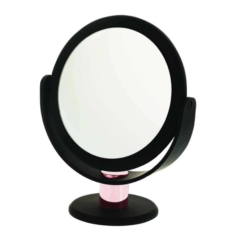 Danielle Black And Rose Gold Stem Vanity Mirror