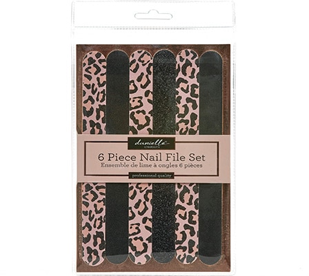 Danielle Animal Print 6 Pc Nail File Set
