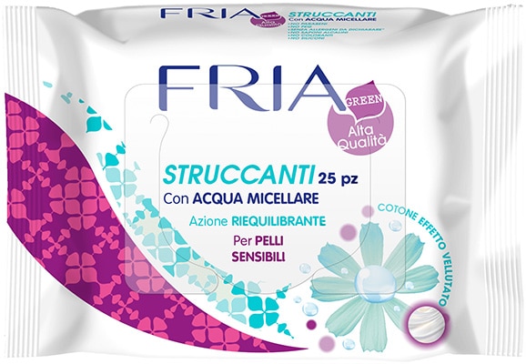 Fria  Make up Remover with Micellar Water X 25 Wipes
