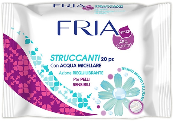 Fria  Make up Remover with Micellar Water x 20 Wipes