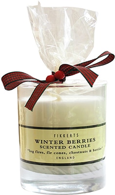Fikkerts  Winter Berries Candle In Glass Jar