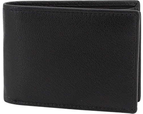 Friedrich Mini Horizontal Wallet Goat Leather Black Friedrich Mini Horizontal Wallet Goat Leather Black