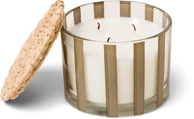 Gentlemen’s Hardware Paddy Wax Al Fresco Striped Glass Candle Taupe Gentlemen's Hardware Paddy Wax Al Fresco Striped Glass Candle Taupe