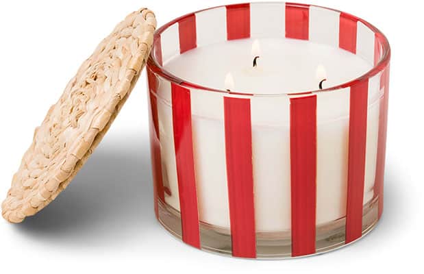 Gentlemen’s Hardware Paddy Wax Al Fresco Striped Glass Candle Red Gentlemen's Hardware Paddy Wax Al Fresco Striped Glass Candle Red