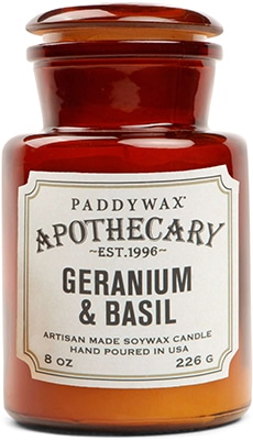 Paddy Wax Apothecary Glass Candle Geranium & Basil Paddy Wax Apothecary Glass Candle Geranium & Basil