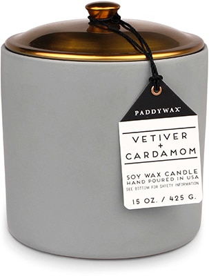 Gentlemens Hardware Paddy Wax Hygge 3 Wick Ceramic Candle Grey