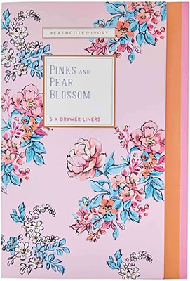 Heathcote & Ivory Pinks & Pear Blossom Fragrance Drawer Sheets x5 Heathcote & Ivory Pinks & Pear Blossom Fragrance Drawer Sheets x5