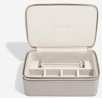 Stackers Taupe Charm Travel Box Stackers Taupe Charm Travel Box