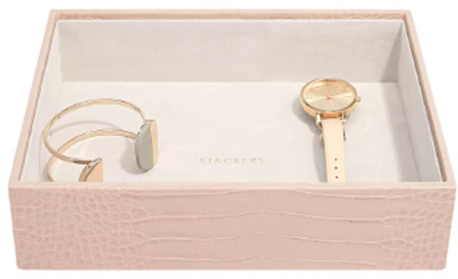 Stackers Stackers Pastel Pink Croc Stacker Deep Open Section Stackers Stackers Pastel Pink Croc Stacker Deep Open Section