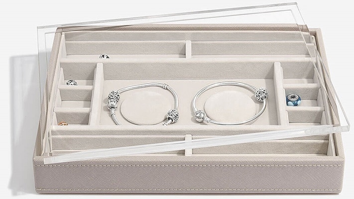 Stackers Taupe Classic 2 Padded Charm with Acrylic Lid Stackers Taupe Classic 2 Padded Charm with Acrylic Lid