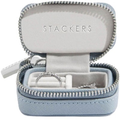 Stackers Stackers Dusky Blue Petite Travel Jewellery Box Stackers Stackers Dusky Blue Petite Travel Jewellery Box