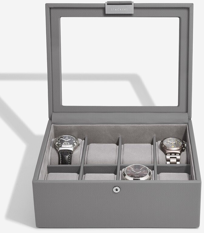 Stackers – Slate Grey 8 Piece Watch Box Stackers - Slate Grey 8 Piece Watch Box