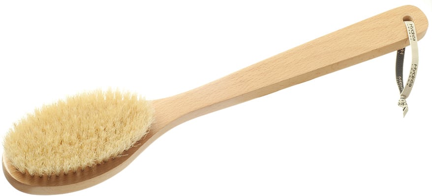 Hydrea London Short Handle Body Brush with Natural Bristles 100%