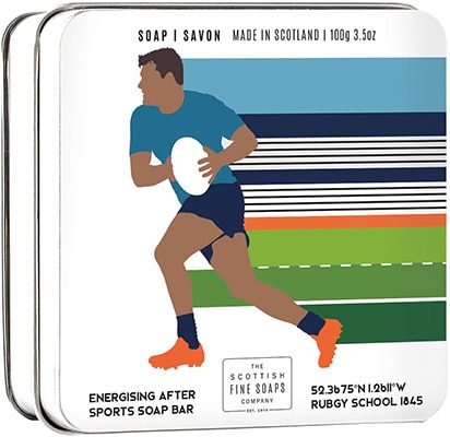 Scottish Fine Soaps  Soap In A Tin Sports - Rugby