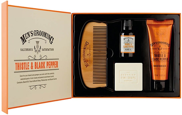 Scottish Fine Soaps  Thistle & Black Pepper Face & Beard Kit