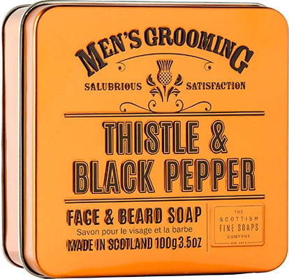 Scottish Fine Soaps Thistle & Black Pepper Face & Beard Soap Scottish Fine Soaps Thistle & Black Pepper Face & Beard Soap