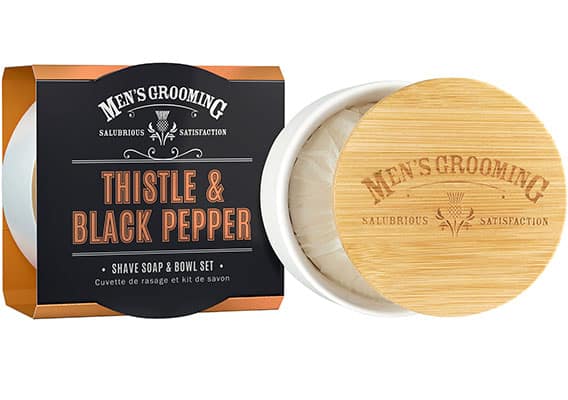 Scottish Fine Soaps  Thistle & Black Pepper Shave Soap In Bowl