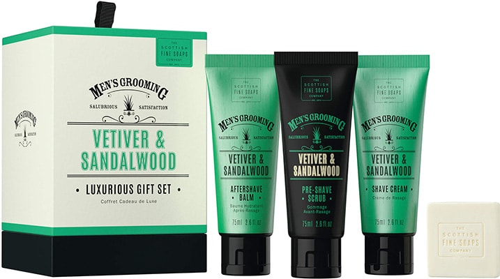 Scottish Fine Soaps  Vetiver & Sandalwood Lux Gift Set