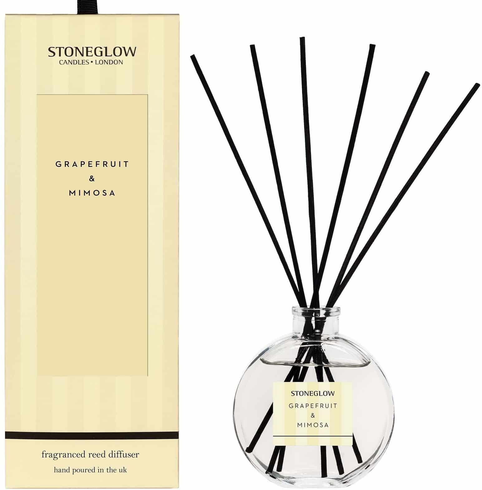 StoneGlow Modern Classics – Grapefruit & Mimosa – Reed Diffuser StoneGlow Modern Classics - Grapefruit & Mimosa - Reed Diffuser