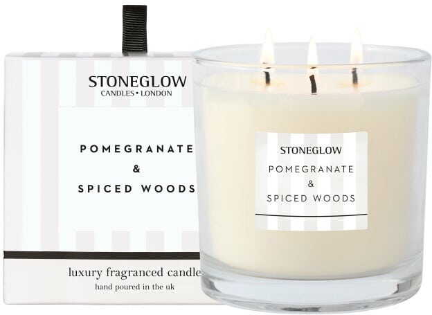 StoneGlow Modern Classics – Pomegranate & Spiced Woods – 3 Wick Candle StoneGlow Modern Classics - Pomegranate & Spiced Woods - 3 Wick Candle