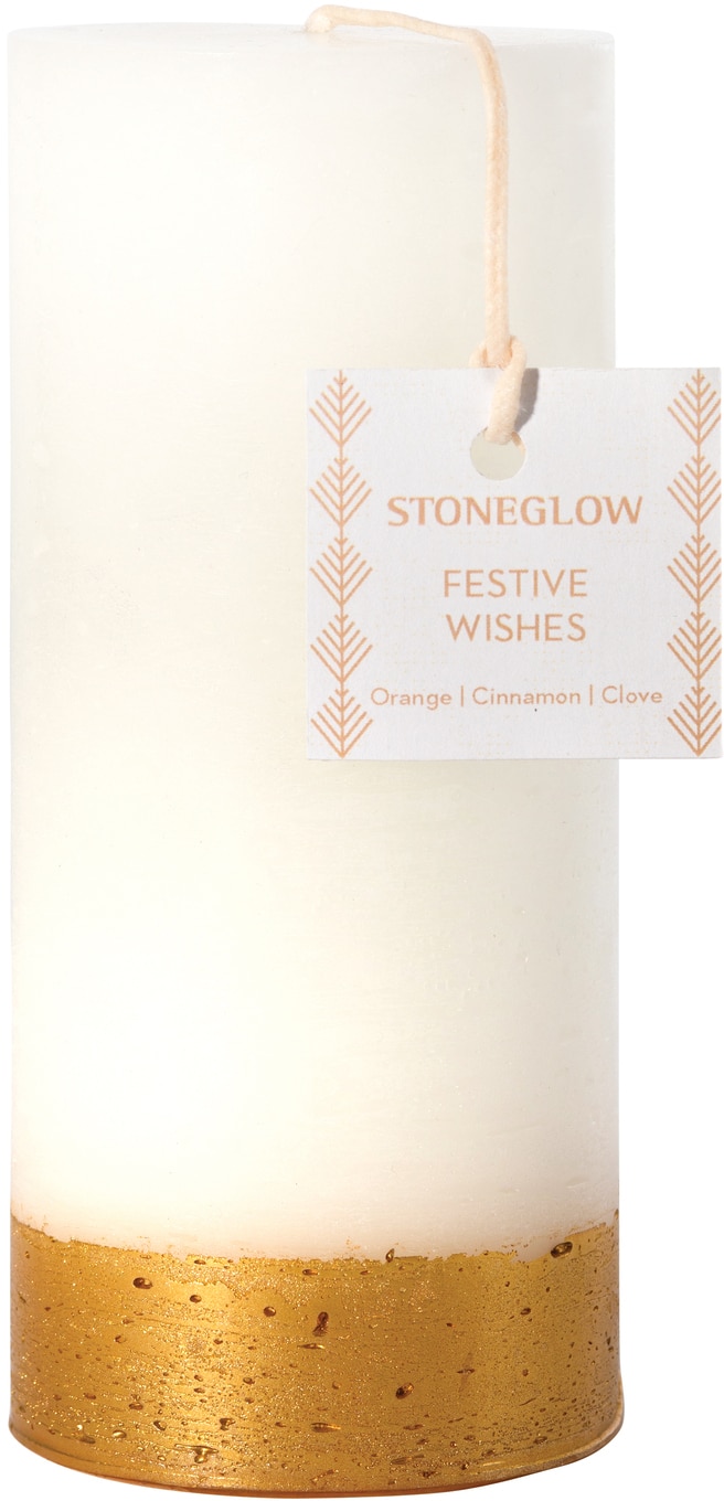 Stoneglow Seasonal Collection - Festive Wishes - Tall Pillar