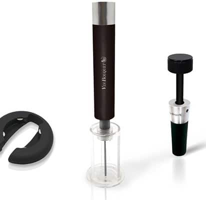 Vin Buquet Air Pressured Corkscrew & Vacuum Stopper Set