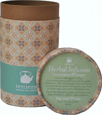 Tettiera Lemongrass & Ginger Tube 80grms