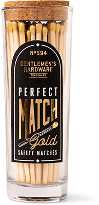 Gentlemen's Hardware Glass Bottle with 85 Matches