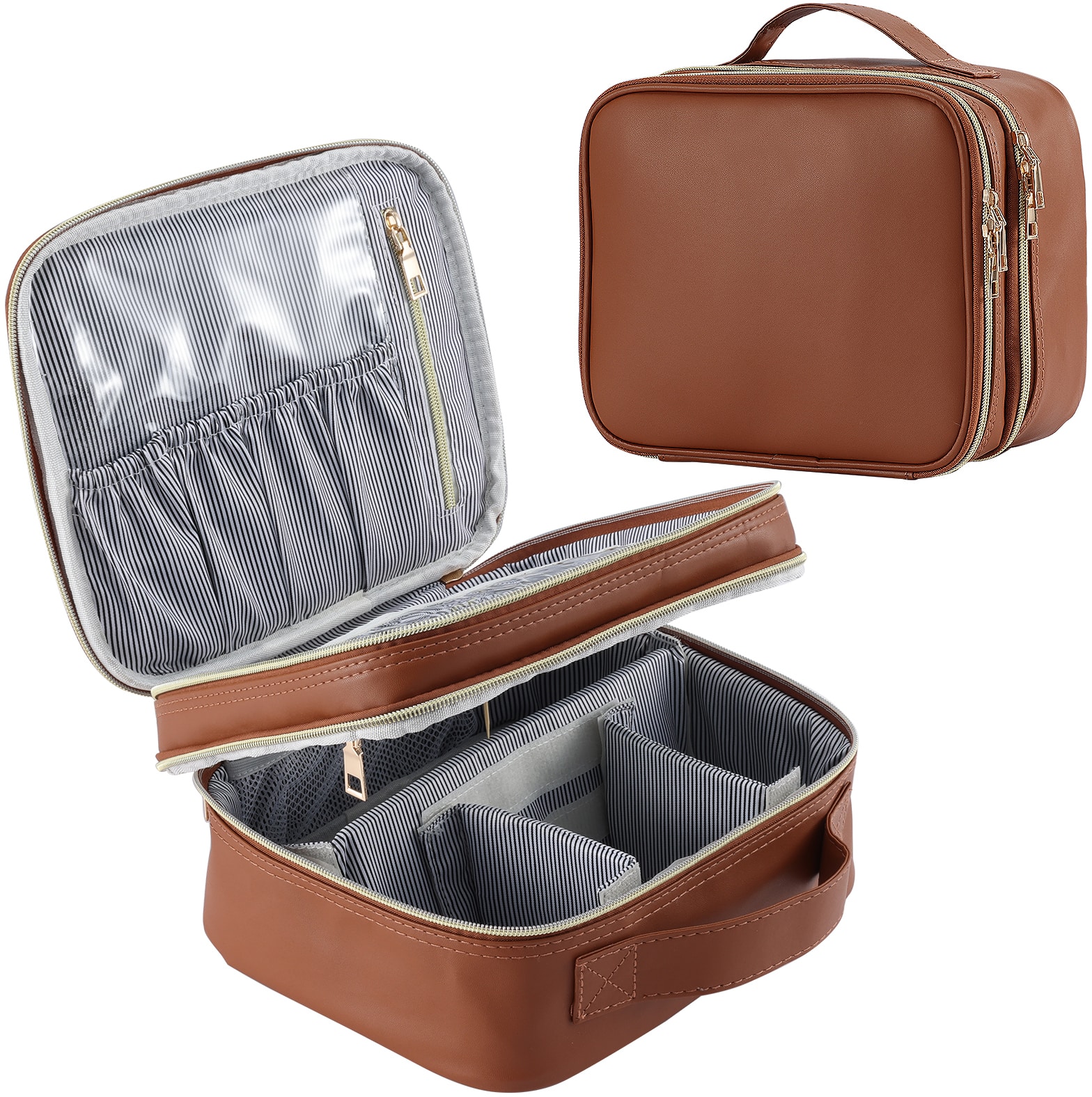 Big Rock Trading – Big Make Up Bag Brown Big Rock Trading - Big Make Up Bag Brown