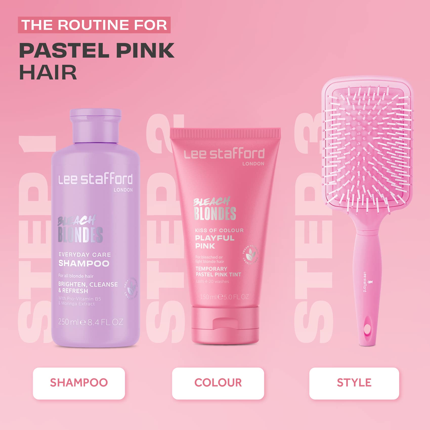 Lee Stafford Bleach Blondes Kiss Of Colour Temporary Colour Treatment – Playful Pink Lee Stafford Bleach Blondes Kiss Of Colour Temporary Colour Treatment - Playful Pink - Image 5