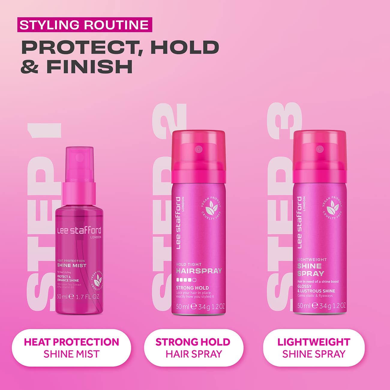 Lee Stafford Styling Mini Heat Protection Shine Mist Lee Stafford Styling Mini Heat Protection Shine Mist - Image 4