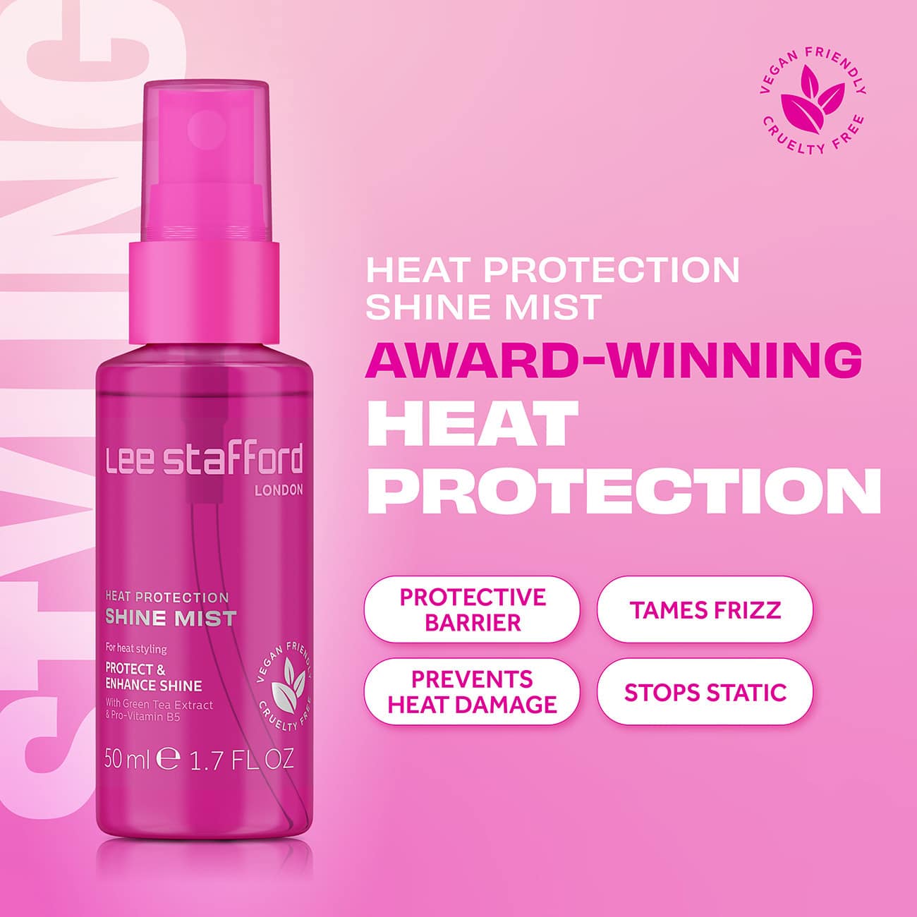Lee Stafford Styling Mini Heat Protection Shine Mist Lee Stafford Styling Mini Heat Protection Shine Mist - Image 3