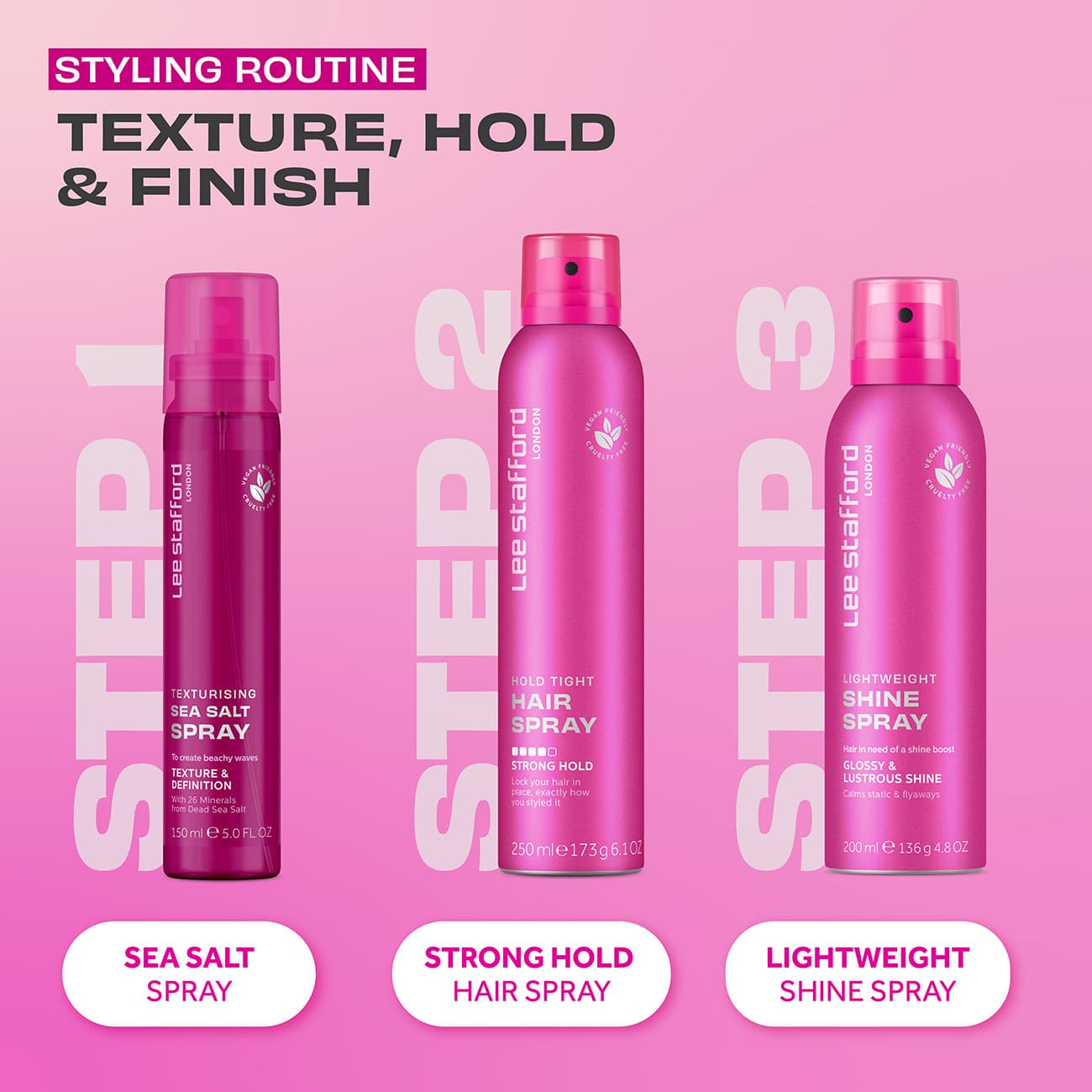 Lee Stafford Styling Texturising Sea Salt Spray Lee Stafford Styling Texturising Sea Salt Spray - Image 4