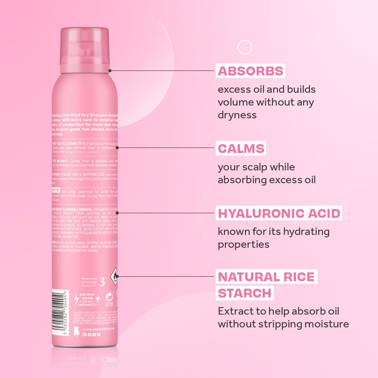 Lee Stafford Scalp Love Skin-Kind Dry Shampoo Lee Stafford Scalp Love Skin-Kind Dry Shampoo - Image 2