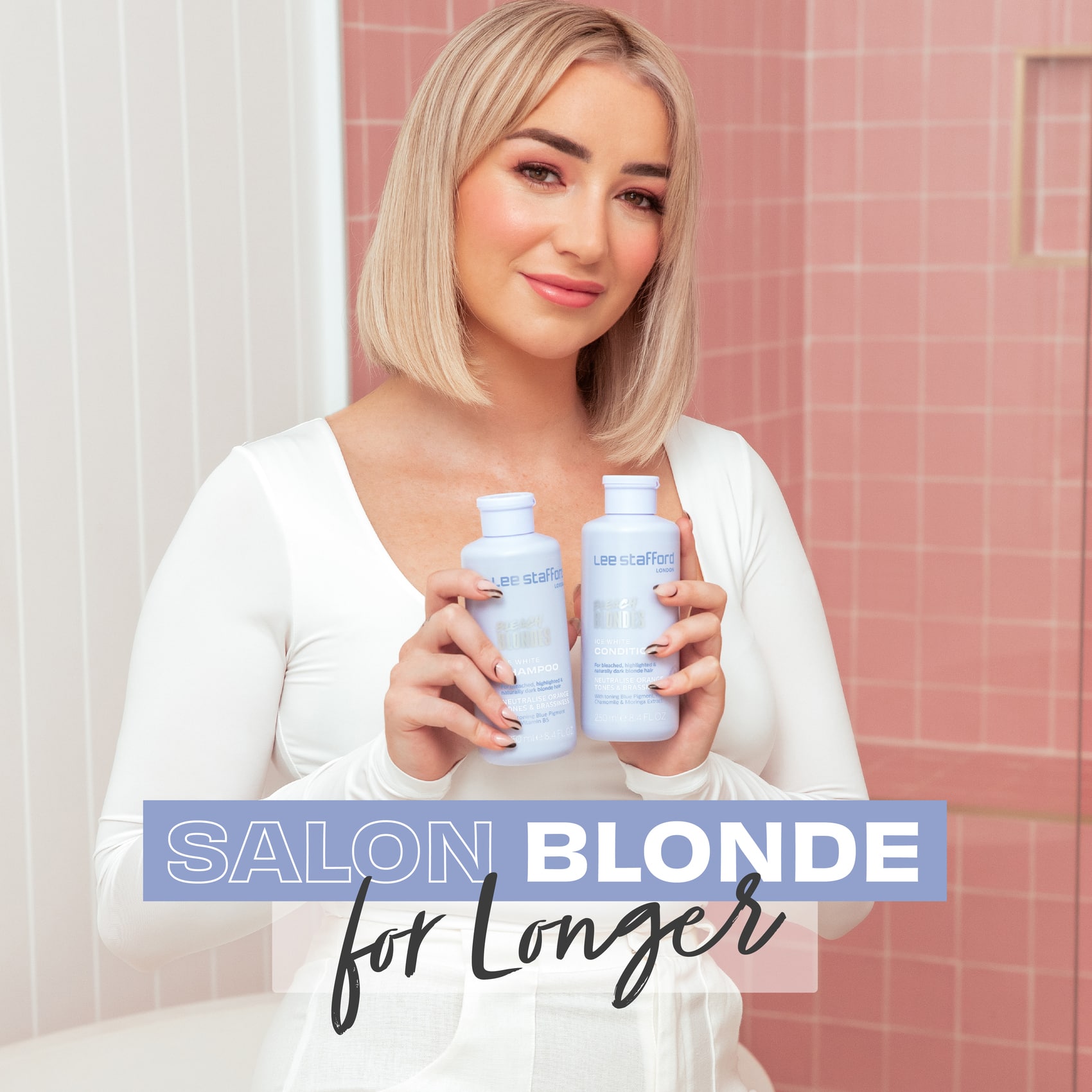 Lee Stafford Bleach Blondes Ice White Toning Shampoo Lee Stafford Bleach Blondes Ice White Toning Shampoo - Image 6