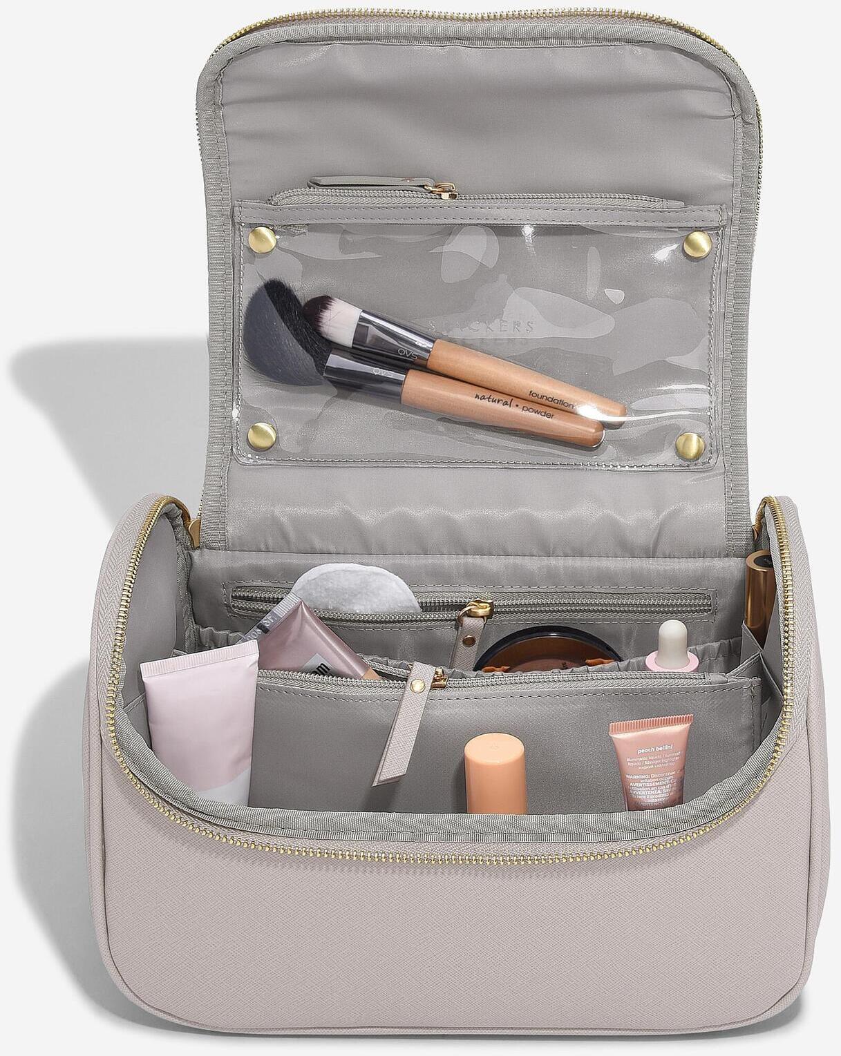 Lcd Stackers Open Top Cosmetic Bag Taupe Lcd Stackers Open Top Cosmetic Bag Taupe