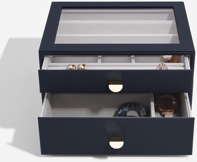 Stackers Classic Drawer Set Of 2 Navy Stackers Classic Drawer Set Of 2 Navy